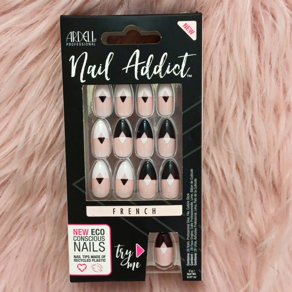 Brand New ARDELL NAIL ADDICT FRENCH False Nails-M